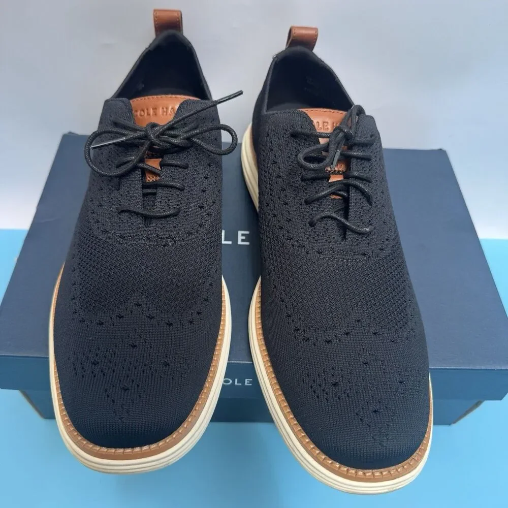 COLE HAAN Original Grand Remastered Stitchlite Oxford Black/British Tan US 13